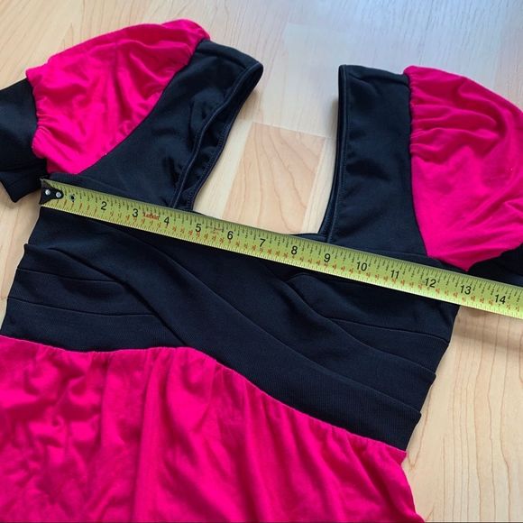 Pink & Black Foxy Jeans Blouse Size Medium - Picture 7 of 9